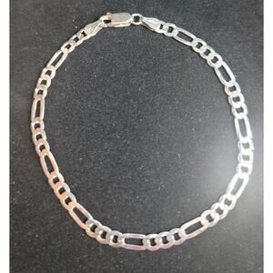 New 925 Italy Figaro Link Chain Bracelet